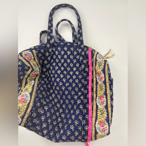 Vera Bradley Cottagecore Royal Blue Flower Double handle shoulder bag - Picture 8 of 11